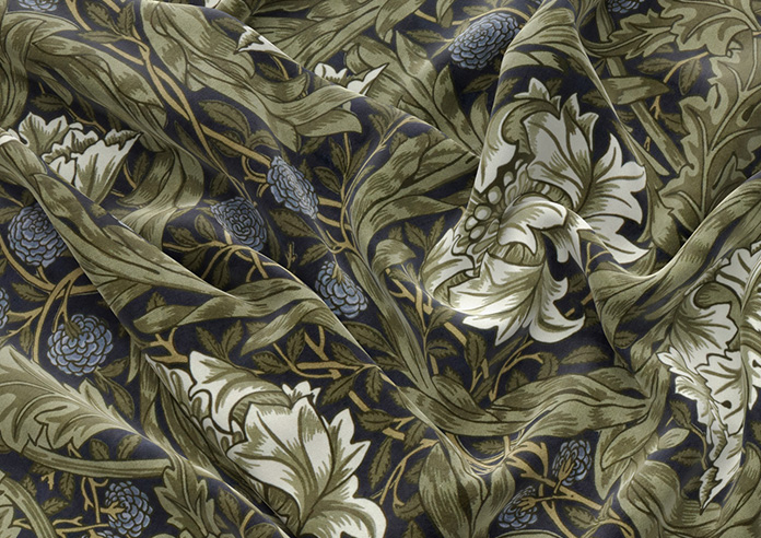 William Morris At Home African Marigold Velvet, Cornflower - Twist&Fit Roman Blind - Image 4
